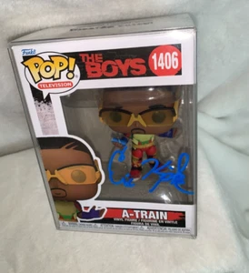 New  Funko Pop The Boys A-Train 1406 Signed Eric Kripke Ed Asner Charity Auction - Picture 1 of 12