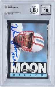 Signed Warren Moon Oilers Football Card - Picture 1 of 2
