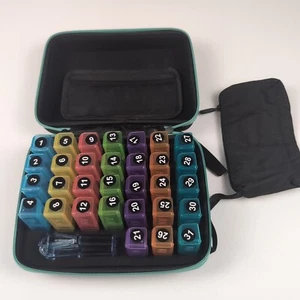 Monthly Pill Box Organizer 2x Day Individual Containers Travel Pill Split Health - Picture 1 of 7