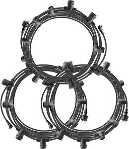MU 30M Catena Luminosa Esterno LED Catenaria 30 Portalampada E27 3 * 10 Metri Ca - Foto 1 di 12