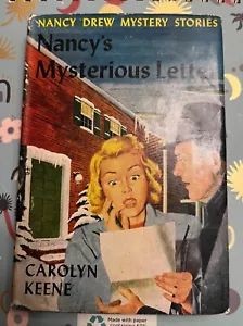 Nancy's Mysterious Letter #8-Blue Tweed,Dustjacket-Very Good-Drew Vintage Book- - Bild 1 von 10