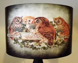 Eule Lampenschirm Lampe/Decke 8"10"12"14"16"18 Shabby Chic Vintage, Spielkarten - Bild 1 von 6