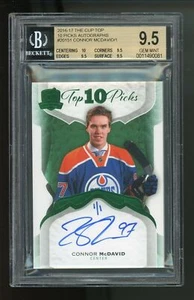 2016-17 The Cup Top 10 Picks Auto Connor McDavid 1/1 Beckett Graded 9.5 Gem Mint - Picture 1 of 2
