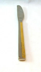 Retroneu Stainless Steel CENTER STAGE GOLD ACCENT Dinner Knife (Knives) - Picture 1 of 6