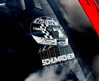Michael Schumacher - Car Window Sticker - Ferrari Formula 1 F1 Decal Sign - V02
