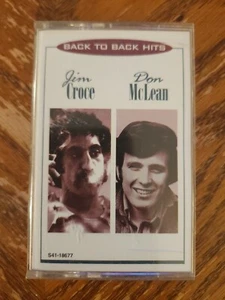 (SEALED) JIM CROCE & DON MCLEAN BACK TO BACK HITS CASSETTE TAPE - Picture 1 of 3