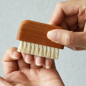 New Natural Bristle Wooden Wood Manicure Nail Cleaning Brush Scrubbing Tools - Picture 1 of 7