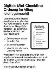 Digitale Mini-Checkliste für mehr Ordnung – als PDF per Nachricht - Bild 1 von 1