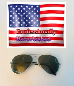 Ray Ban RB3025 Fashion Matte Silver Aviator Sunglasses W New Tinted G15 Lenses - Picture 1 of 10