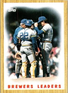 1987 Topps Baseball Brewers Leaders - Picture 1 of 2