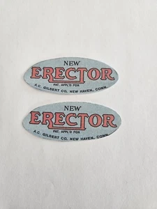 2 Erector Set Boiler Labels - Peal and Stick- ( copies) - Picture 1 of 2