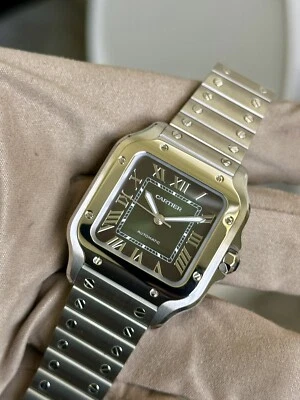 Cartier Santos de WSSA0061 Steel Roman Green Dial New/Complete 2025 - Image 1 of 2