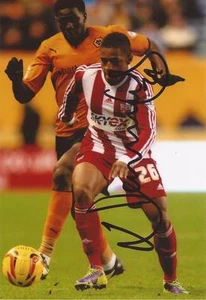BRENTFORD: KADEEM HARRIS SIGNED 6x4 ACTION PHOTO+COA - Picture 1 of 1