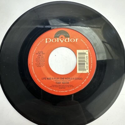 Toby Keith – You Ain't Much Fun / Life Was A Play The World Record 45 RPM Vinyl - Image 1 of 2