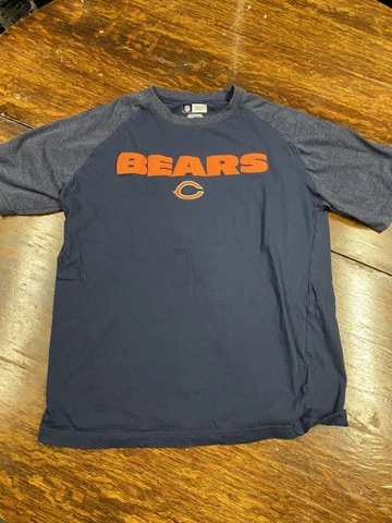 NFL Team Apparel Ring Spun Soft Chicago Bears T-Shirt Mens Size medium Black Cover