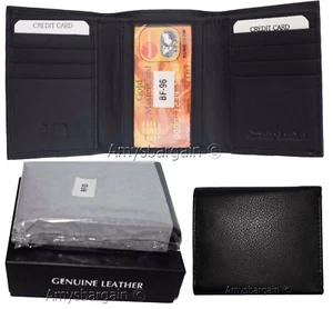 Men's RFID Wallet Genuine Leather Trifold Wallet 2 billfold Brnd New in Box RFID - Bild 1 von 12