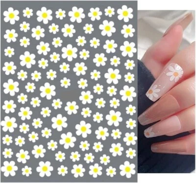 NAIL STICKERS FLOWERS TULIPS Nail Art Sticker Transfers Aufkleber Frühling Sommer Gänseblümchen Gänseblümchen Blumen (ME92)