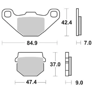 PASTIGLIE FRENO ANTERIORE DX/SX GOES S QUAD 350 08>11 SBS 544HF 65.65440 - Foto 1 di 1