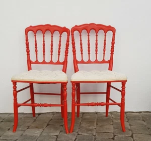 2 sillas de vestir sillas de armario sillas tapizadas red chair moderno estilo rústico - Imagen 1 de 10