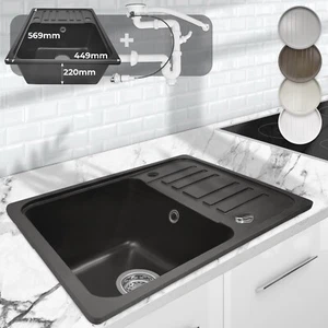 Aquamarin® Granitspüle Einbauspüle Küchenspüle Spülbecken Spüle Granit 57 - Bild 1 von 72