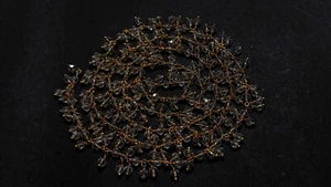 3 Ft Natural Crystal Quartz Rondelle Faceted Cluster Rosary Chain 3-4mm Beads - Picture 1 of 7