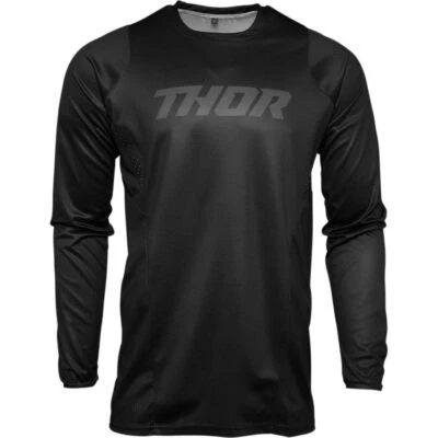 THOR MX Pulse Blackout Motocross Jersey schwarz MTB Trikot Enduro Hemd Shirt LS