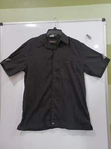 Andrew Fezza Men's Black Short Sleeve Button Down Shirt - Picture 1 of 8