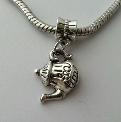 Tetera Tetera Tea Time Cuelga Dije Colgante Ajuste Estilo Europeo Pulsera/Collar Foto 1 de 4