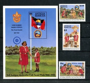 BARBUDA 1992 Scouts S/S & complete set MNH (238) - Picture 1 of 1