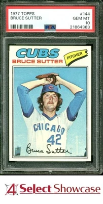 1977 TOPPS #144 BRUCE SUTTER RC CUBS HOF PSA 10 - Image 1 of 4