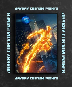 Human Torch Johnny Storm Fantastic Four Marvel Comic Poster Print - No Frame - Picture 1 of 3
