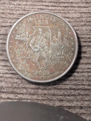 2003-P ILLinois State Quarter Improperly Annealed Planchet Error - Image 1 of 4