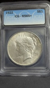 1922-S Dollaro della Pace NGC MS65+ Stupendo Appello Occhio Bel Colpo - Foto 1 di 4