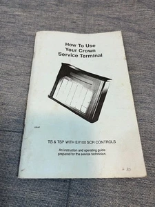 Crown EV100 SCR Service Terminal & TSP Informationssystem Anleitung LQQK! - Bild 1 von 7
