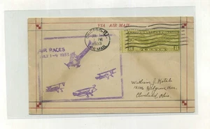 Air Races July 1-4 Air Mail Postal Cover 1933 Chicago IL vintage - Picture 1 of 4