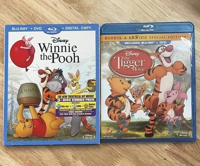 Disney Winnie the Pooh (Blu-ray/DVD Set) w/slipcover OOP & Tigger Movie Bluray - Image 1 of 4