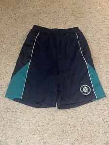 VINTAGE Men's Seattle Mariners Green Aqua True Fan Mesh Shorts Size M Logo - Picture 1 of 2