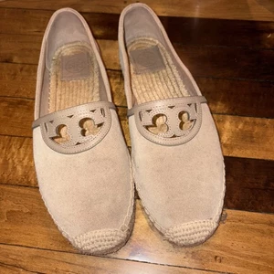 Tory Burch Tan Canyon espadrillas Sidney scamosciato taglia 9 - Foto 1 di 5