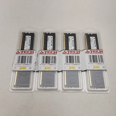 A-Tech 32GB (4x 8GB) PC3-12800 Desktop DDR3 1600 MHz Non ECC DIMM Memory RAM  - Image 1 of 4