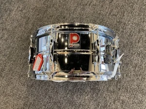 Very Good Premier 1980's Chrome Over Steel Snare Drum, 14" x 6.5", Chrome - Picture 1 of 5