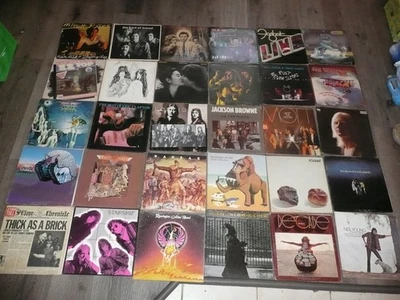 Huge Lot of 30 Classic Rock Vinyl LP Record Albums Neil Young Aerosmith Jethro - Image 1 of 4