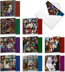 10 Frohe Weihnachten Karten Großpackung - Festliche Feiertage Muster, Karton Karten Sortiment - Bild 1 von 12