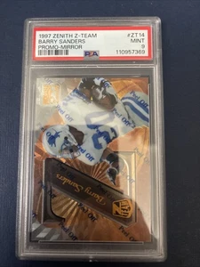 1997 BARRY SANDERS Zenith Z-Team Promo - MIRROR PSA 9 Rare Highest Grade! - Picture 1 of 2