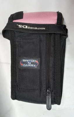Funda de viaje Nintendo DS rosa Switch N con bucle de cinturón Foto 1 de 4