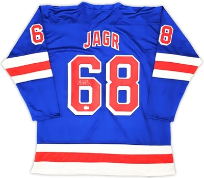 Jersey Beckett Wit firmado azul, rojo y blanco de los New York Rangers Jaromir Jagr Foto 1 de 4