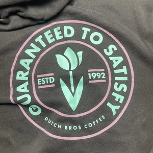 Dutch Bros Kapuzenpullover garantiert zufrieden Größe L schwarz - Bild 1 von 5