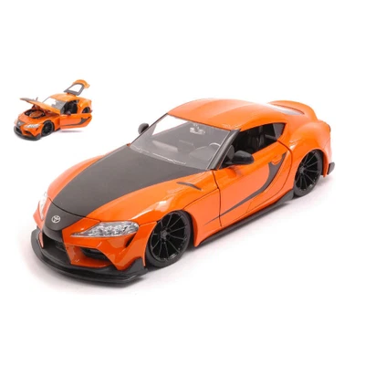 TOYOTA SUPRA 2020 FAST & FURIOUS ORANGE/BLACK 1:24 Jada Toys Movie Modellino Nuo - Immagine 1 di 3