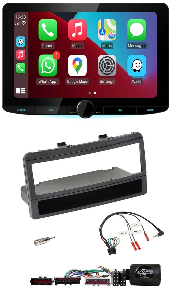 Kenwood Lenkrad USB DAB Bluetooth Autoradio für Ford Focus Escort Fiesta schwarz - Bild 1 von 4