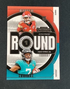 2024 Panini Contenders Round 1 Brian Thomas Jr/ Xavier Worthy Rookie RC #7 - Picture 1 of 2