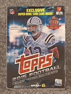 2015 Topps Football Blaster Box Factory Sealed *Super Bowl Coin Card Inside* - Picture 1 of 4